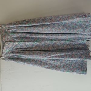 Vintage Floral Print Midi Skirt SZ S